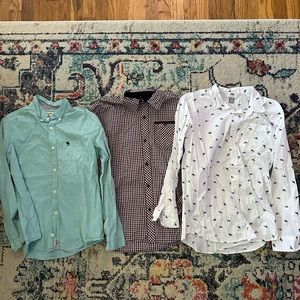 Bundle of button down shirts boys size 14/16